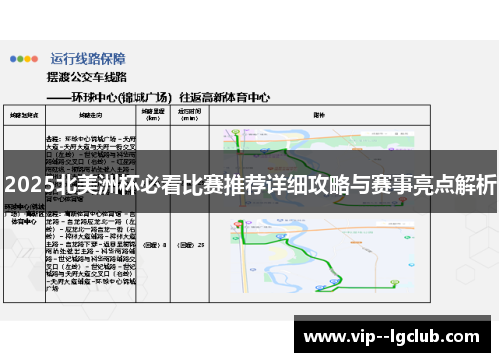 2025北美洲杯必看比赛推荐详细攻略与赛事亮点解析